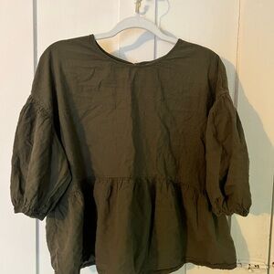 Olive Green Women's Top